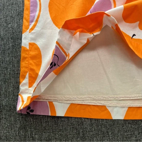 Boden Apple Print Skirt 100% Cotton ALine 4 Petite 4P - Picture 5 of 11